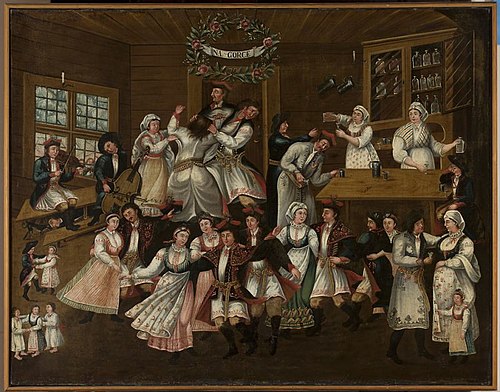 Tavern scene – On top, , Michał Stachowicz