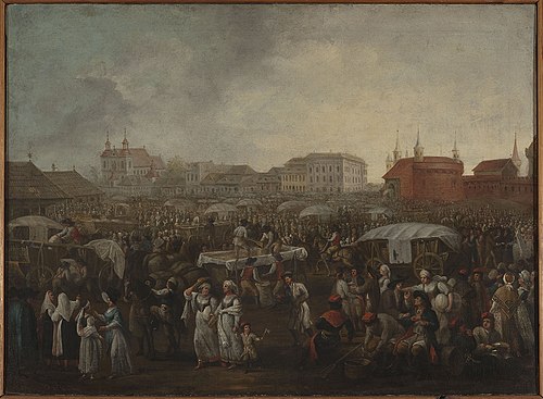 Kleparz marketplace, 1821, Michał Stachowicz