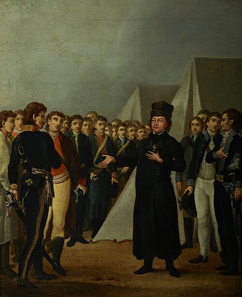 Reverend Józef Jakubowski at the Kościuszko's Camp near Warsaw in 1794, 1800, Michał Stachowicz
