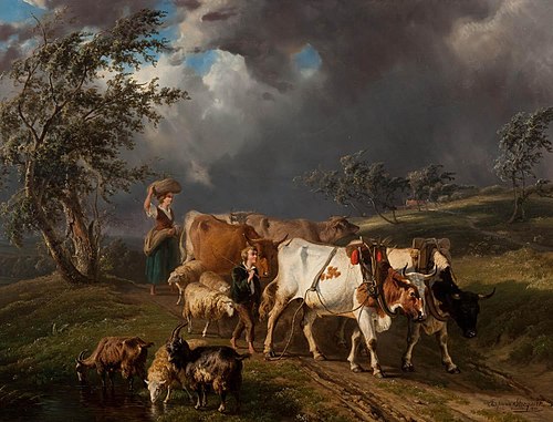 La fuite avant l'orage, 1855, Ildephonse Stocquart