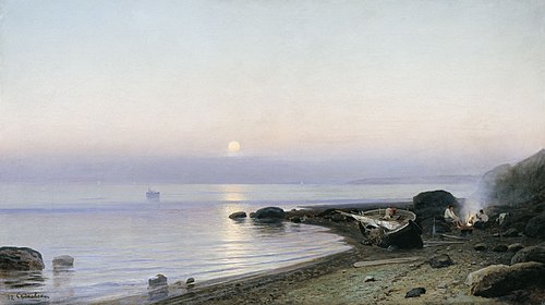 On the seashore, 1882, Rufin Sudkovsky