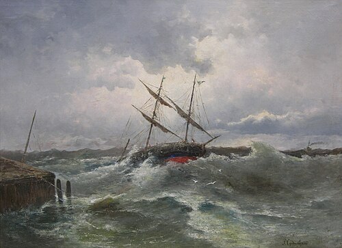Stormy Seascape, 1885, Rufin Sudkovsky
