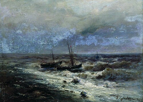 Stormy Seascape (1878), 1878, Rufin Sudkovsky