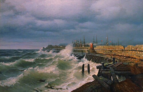 Odessa pier, 1885, Rufin Sudkovsky