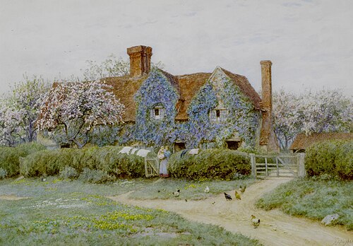 Buckinghamshire house at Penstreet, , Helen Allingham