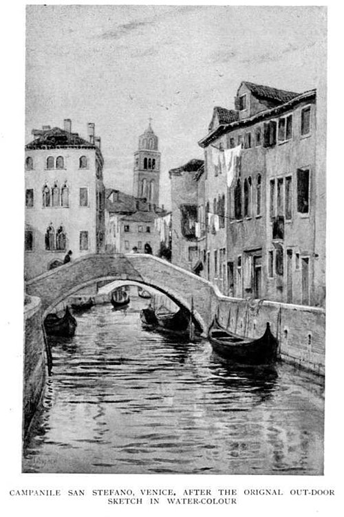 Campanile San Stefano Venice, 1905, Helen Allingham