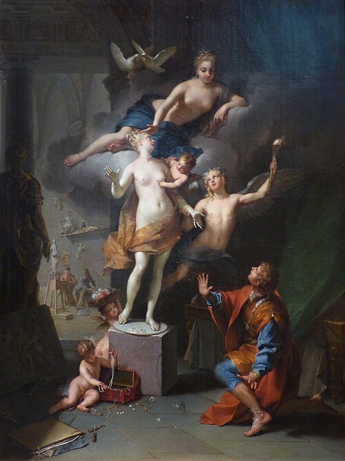 Pygmalion amoureux de sa statue, 1717, Jean Raoux