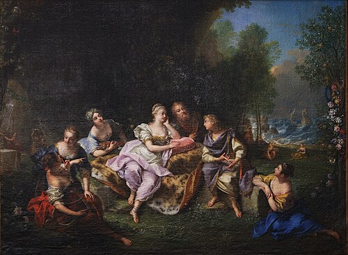 Télémaque raconte ses aventures à Calypso, 1722, Jean Raoux