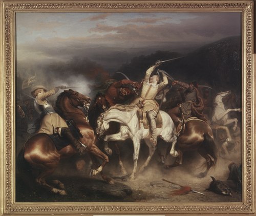 King Gustav II Adolf of Sweden at Stuhm, 1854, Carl Wahlbom