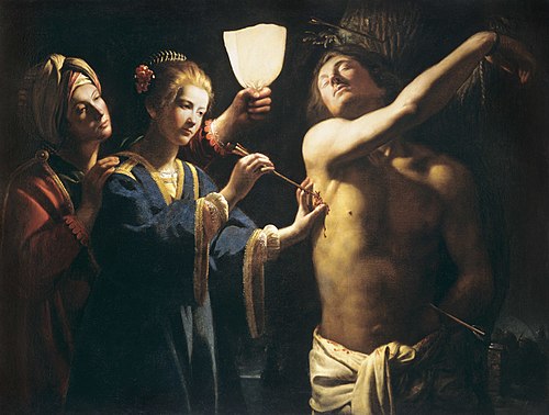 Saint Sébastien soigné par Sainte Irène, 1700, The Candlelight Master
