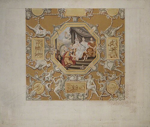 Ceiling Panel, King's Gallery, Kensington Palace, , William Kent