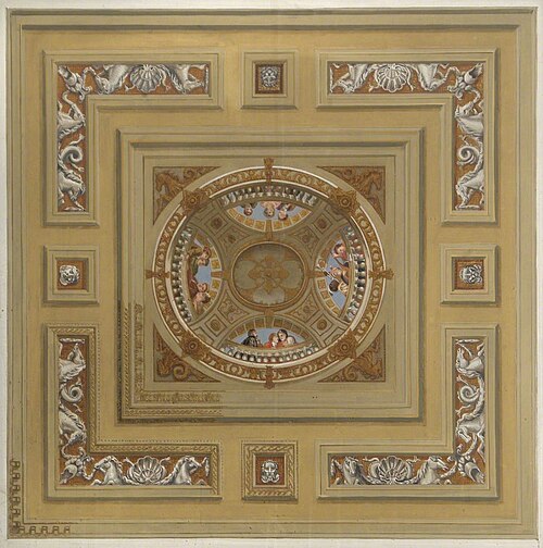 Ceiling Panel, King's Grand Stairs, Kensington Palace, , William Kent