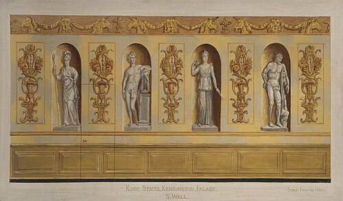 King's Stairs, Kensington Palace, South Wall, , William Kent