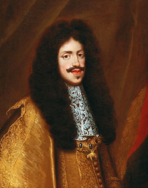 Portrait of Emperor Leopold I. as a young man, wearing the Order of the Golden Fleece, 1650, Benjamin von Block