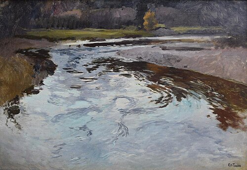 The River at Beaulieu, , Frits Thaulow