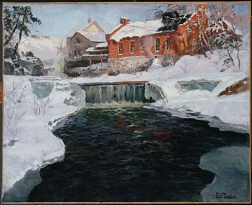 La nouvelle fabrique à Lillehammer, 1905, Frits Thaulow