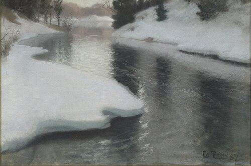 Spring Thaw, 1887, Frits Thaulow