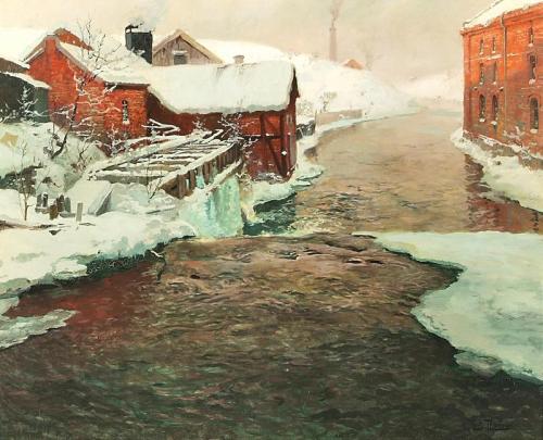 A Factory in Norway, , Frits Thaulow