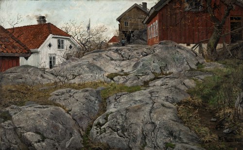 Rock, Motif from Kragerö, 1882, Frits Thaulow