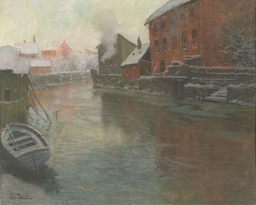 L'Hiver au bord du canal, 1897, Frits Thaulow