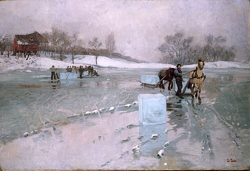 Iskjøring, 1884, Frits Thaulow