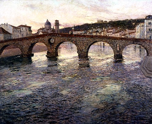 The Adige River at Verona, 1894, Frits Thaulow