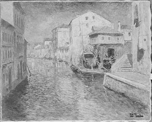 Moonlight on a Canal, Venice, , Frits Thaulow