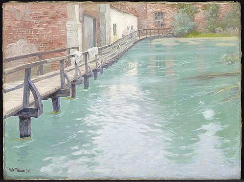 The Mills at Montreuil-sur-Mer, Normandy, 1891, Frits Thaulow