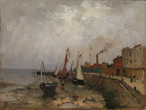 Fransk havn (Le Havre), 1875, Frits Thaulow