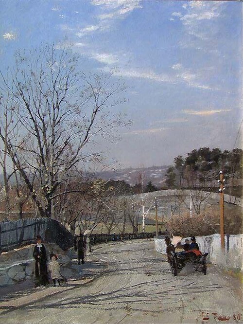 From the Outskirts of Kristiania, 1880, Frits Thaulow