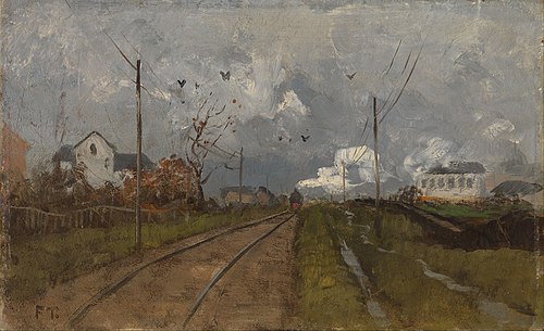The Train is arriving, 1881, Frits Thaulow