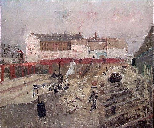 Gare d'Orleans in Paris under Construction, 1898, Frits Thaulow