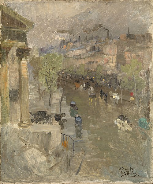 View from Paris near the Madeleine Church, 1897, Frits Thaulow
