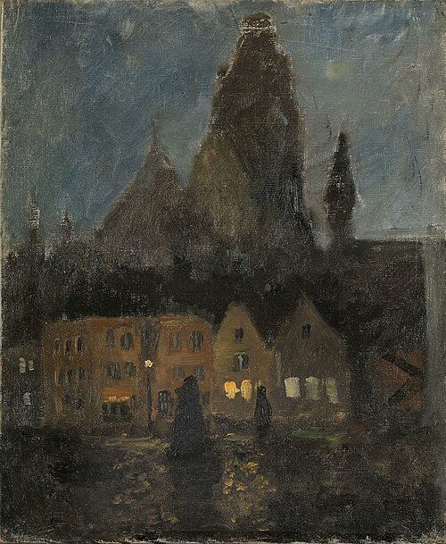Evening in Dieppe, 1896, Frits Thaulow