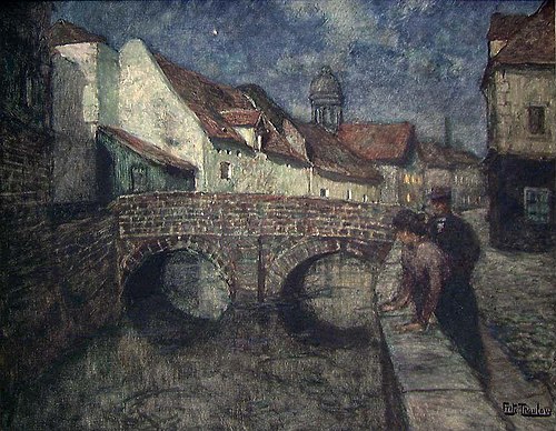 Midnight in Amiens, 1897, Frits Thaulow