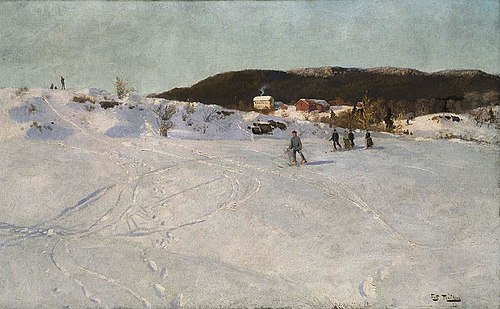Vinter Vestre Aker, 1889, Frits Thaulow
