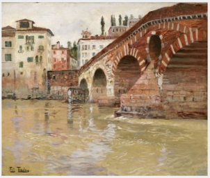 Ponte Vecchio, Verona, , Frits Thaulow