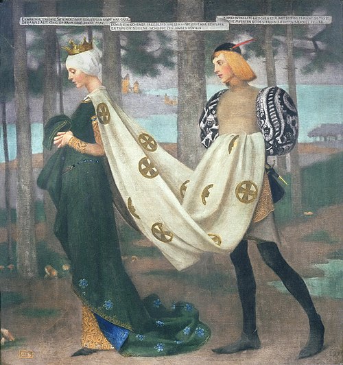 The Queen and the Page, 1896, Marianne Stokes