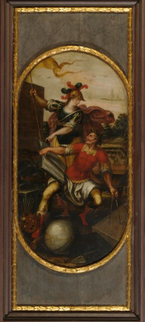 Minerva and Archimedes, 1612, Izaak van den Blocke