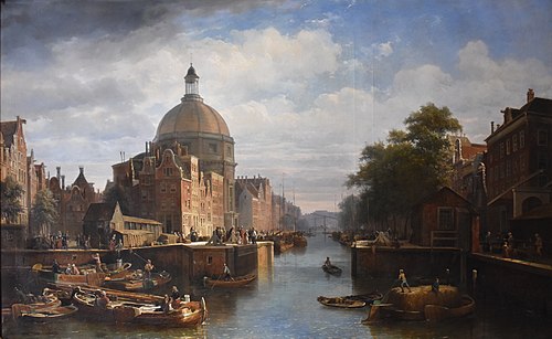 Vue d'Amsterdam, 1853, Pierre-Justin Ouvrié