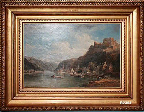 La ville de Sankt Goar sur le Rhin, 1856, Pierre-Justin Ouvrié