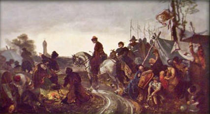 Hussite Camp, 1877, Mikoláš Aleš