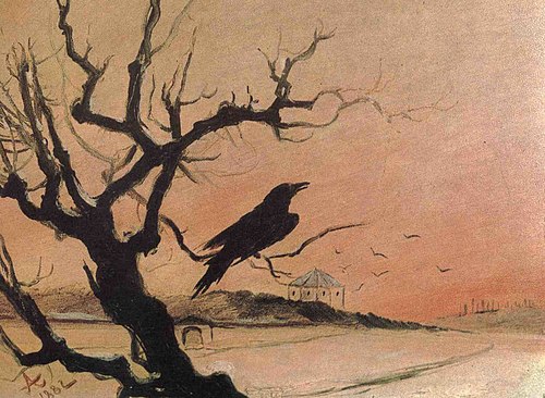 The Raven of Karlštejn, 1882, Mikoláš Aleš