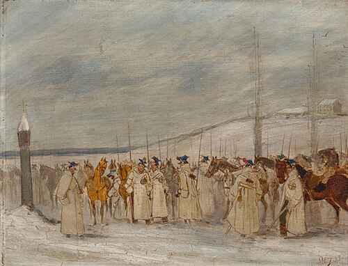 Uhlans in the Snow, 1882, Mikoláš Aleš