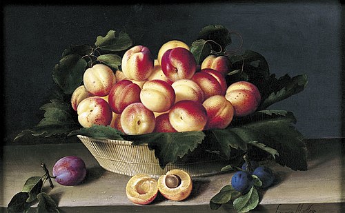 Nature morte aux abricots, 1634, Louise Moillon