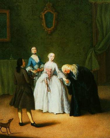 A nobleman kissing a lady's hand, 1746, Pietro Longhi