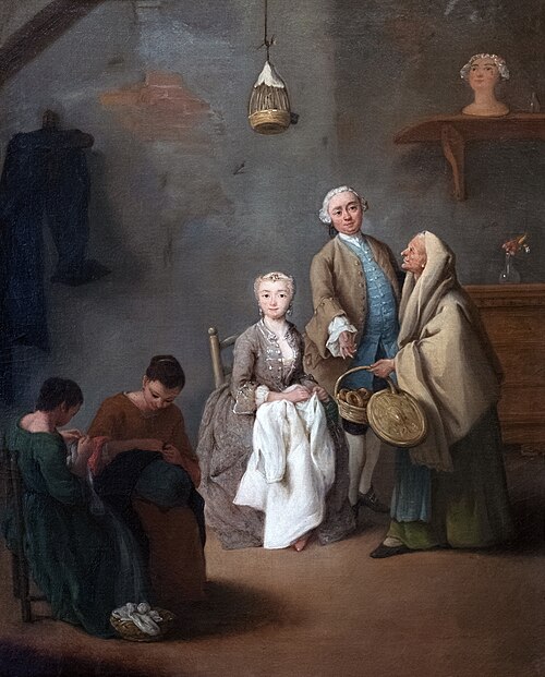 L'école de travail, 1752, Pietro Longhi