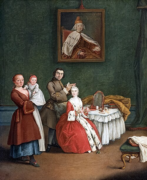 Le perruquier, 1760, Pietro Longhi