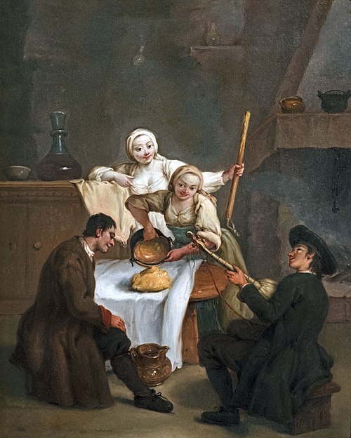 La polenta, 1740, Pietro Longhi