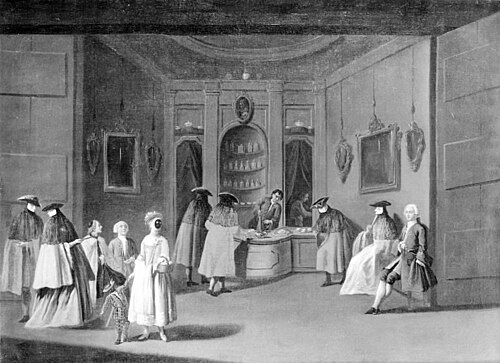 Masked and Unmasked Persons at the Confectioner's, , Pietro Longhi